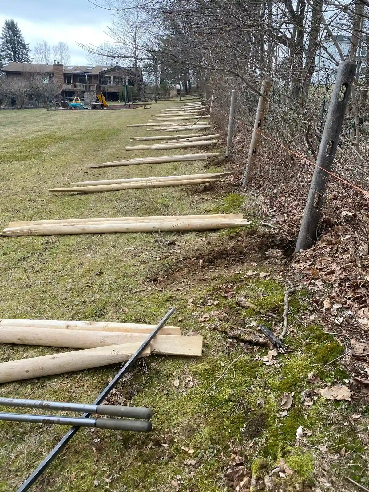 Before after retaining wall Mahopac NY — Morales Lawn & Garden