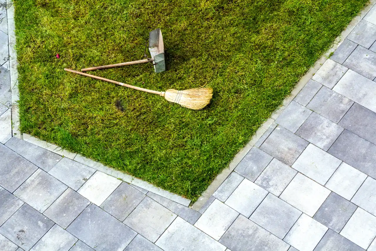Herringbone paver pattern Bedford NY — Morales Lawn & Garden